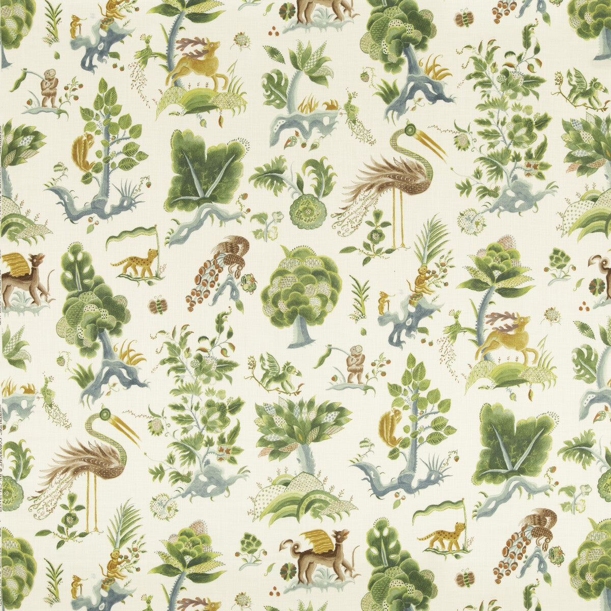 Gertrude fabric in emerald blue color - pattern number BP11073.2.0 - by G P &amp; J Baker in the Eldon collection