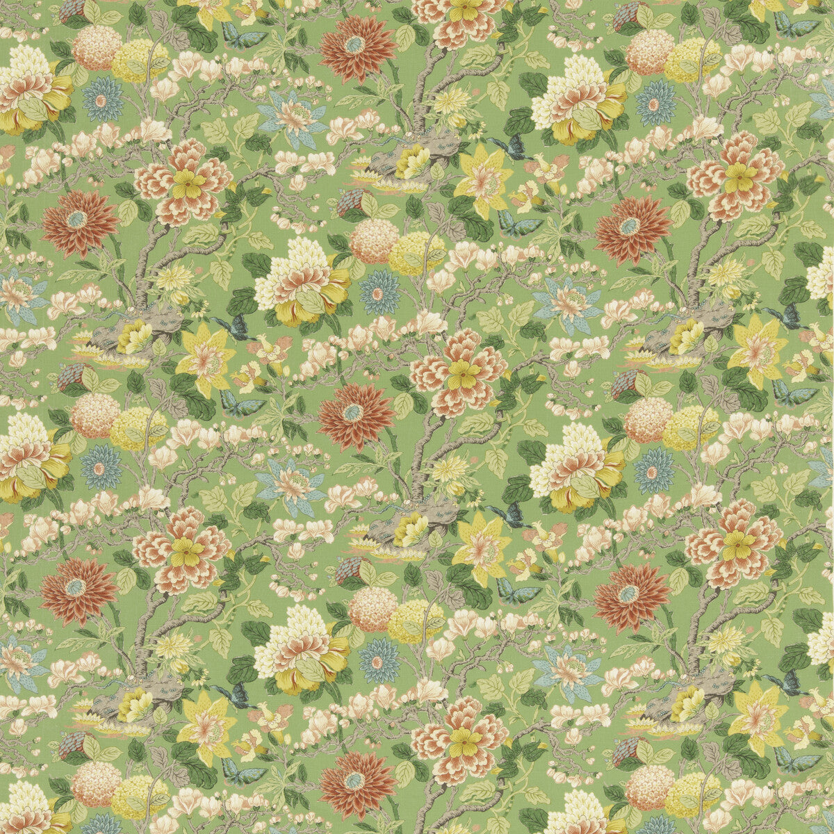 Little Magnolia fabric in emerald color - pattern number BP11075.1.0 - by G P &amp; J Baker in the Eldon collection