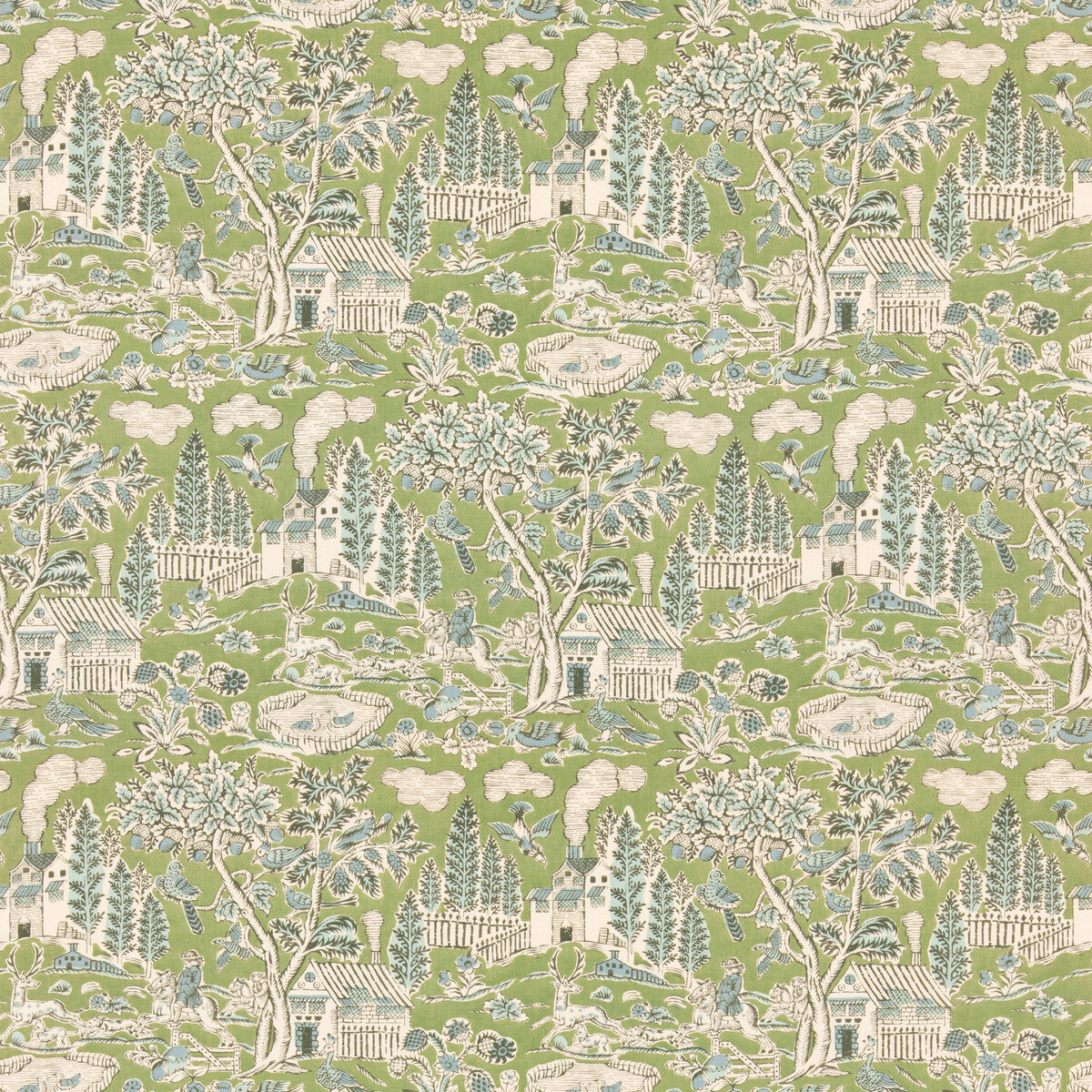Home Park fabric in emerald color - pattern number BP11092.1.0 - by G P &amp; J Baker in the Royal Court collection