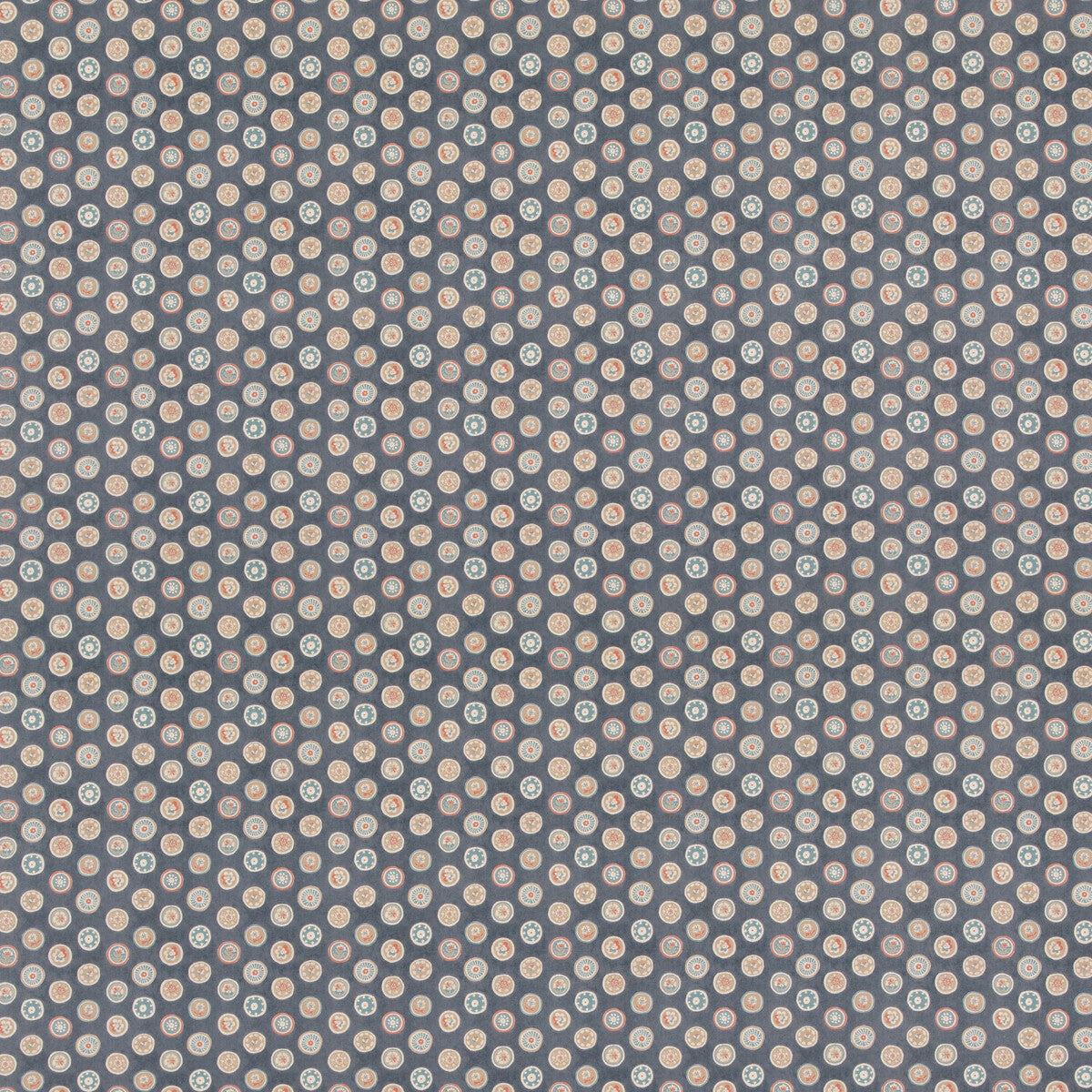 Court Buttons fabric in indigo color - pattern number BP11094.2.0 - by G P &amp; J Baker in the Royal Court collection
