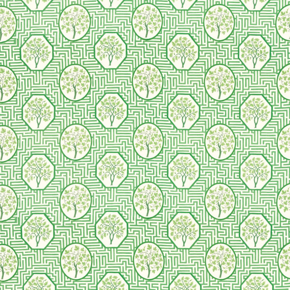 Royal Maze fabric in royal green color - pattern number BP11095.1.0 - by G P &amp; J Baker in the Royal Court collection
