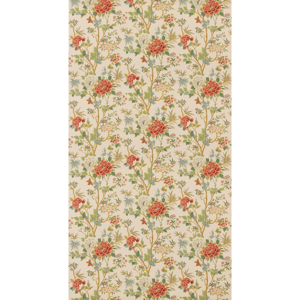 Canton fabric in red/green color - pattern number BP11119.1.0 - by G P &amp; J Baker in the Canton collection