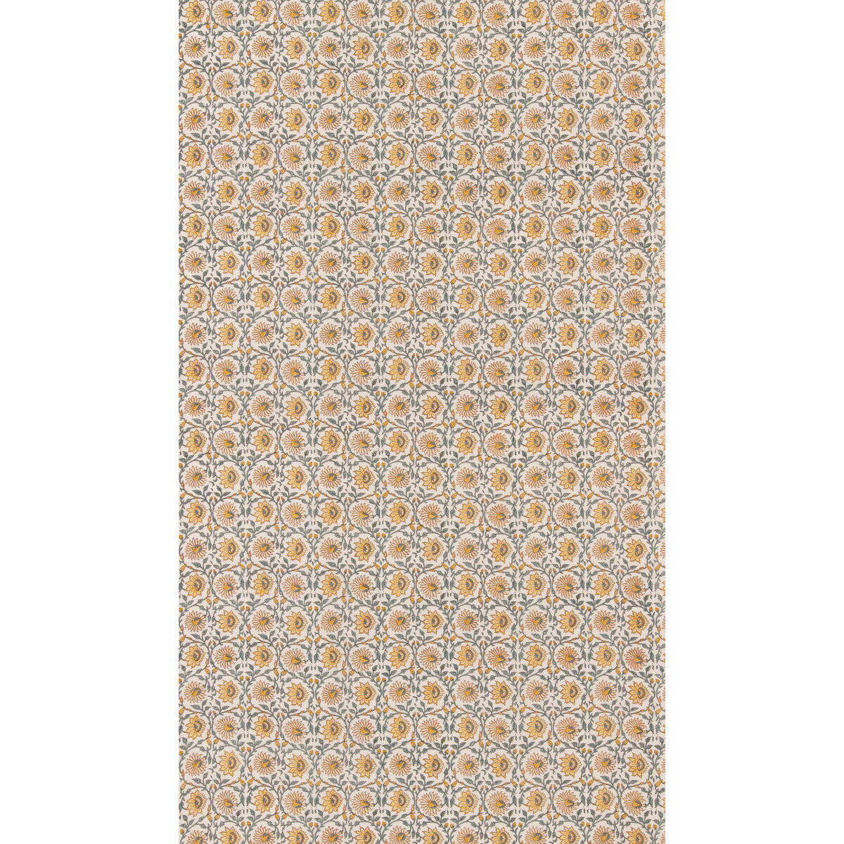 Cecily fabric in ochre/teal color - pattern number BP11120.4.0 - by G P &amp; J Baker in the Canton collection