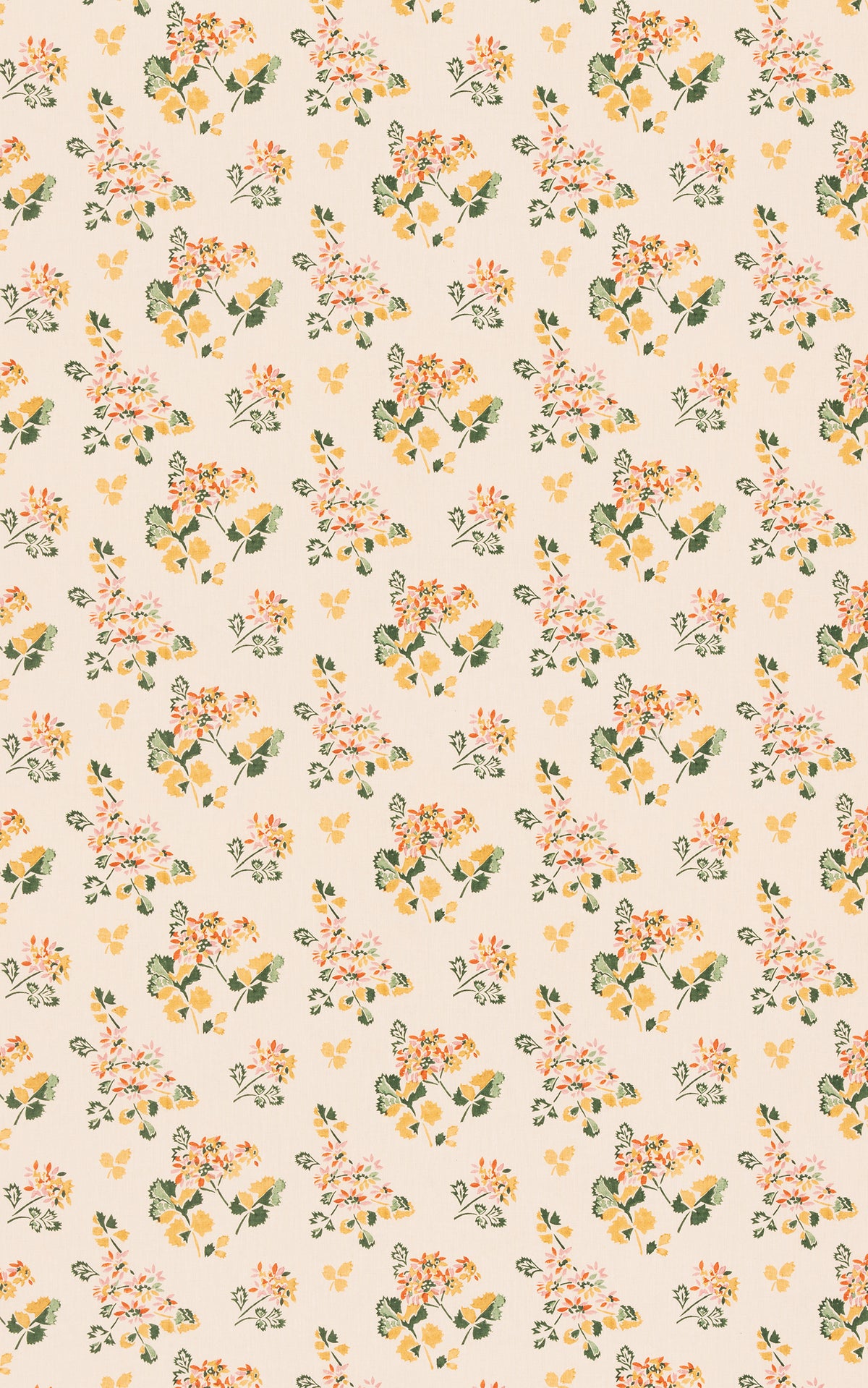 Forest Flower fabric in Spice/Ochre color - pattern number BP11134.4.0 - by G P &amp; J Baker in the Kit Kemp II collection