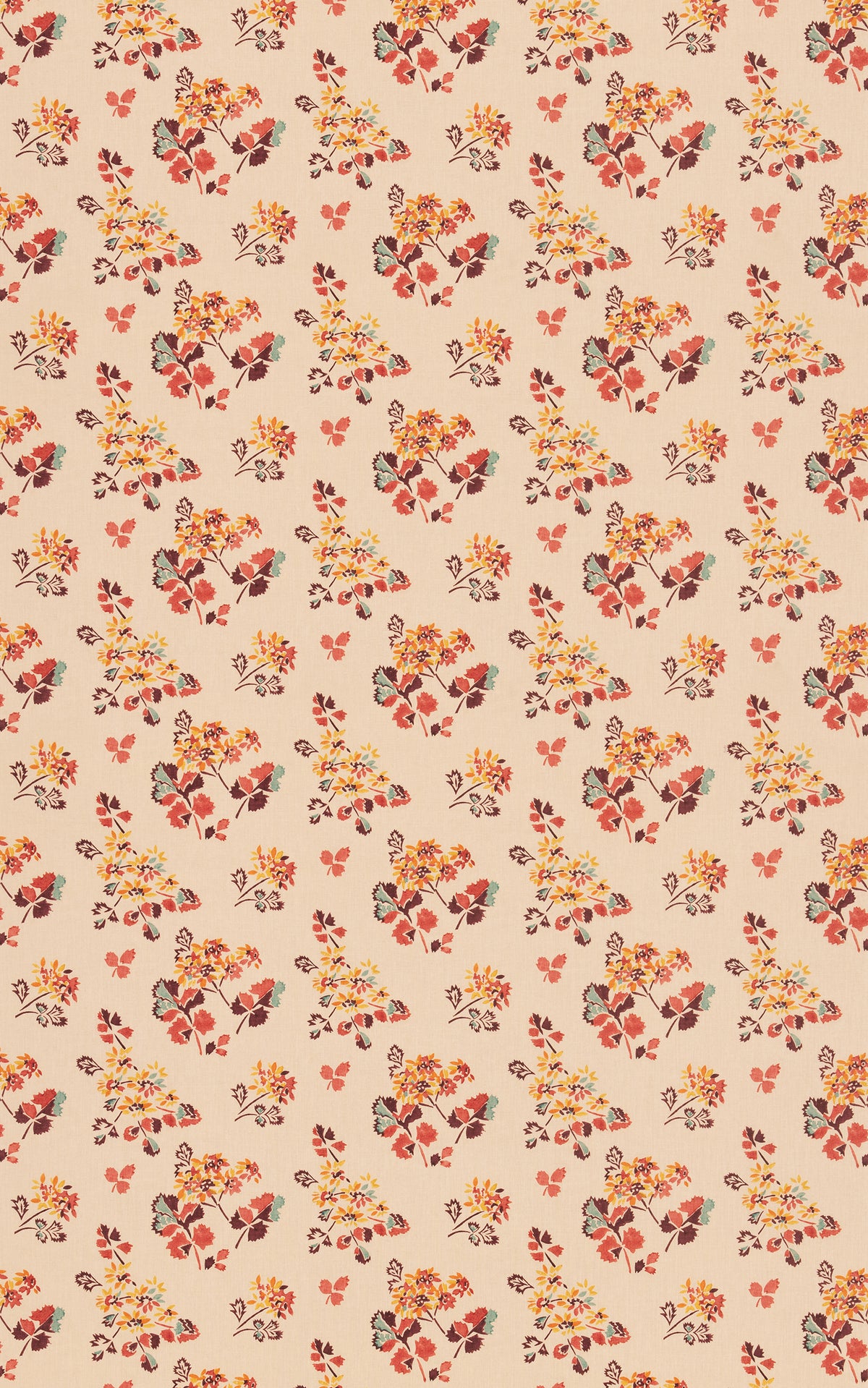 Forest Flower fabric in Earth color - pattern number BP11134.5.0 - by G P &amp; J Baker in the Kit Kemp II collection