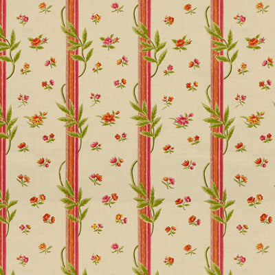 Les Pampres fabric in rose/mandarin color - pattern BR-700000.121.0 - by Brunschwig &amp; Fils