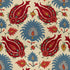 Kashmiri Linen Print fabric in pomegranate/blue color - pattern BR-700020.176.0 - by Brunschwig & Fils in the Les Alizes collection