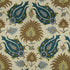 Kashmiri Linen Print fabric in teal blue/taupe color - pattern BR-700020.225.0 - by Brunschwig & Fils in the Les Alizes collection