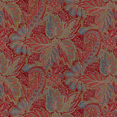 Chandigarh Cotton And Linen Print fabric in garnet color - pattern BR-70423.179.0 - by Brunschwig &amp; Fils