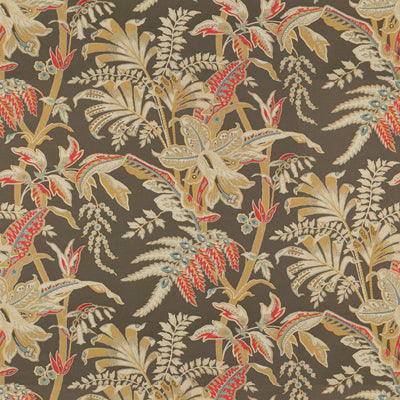 Seychelles Cotton Print fabric in taupe color - pattern BR-79121.09.0 - by Brunschwig &amp; Fils