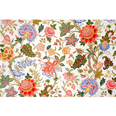 Nizam Cotton Print fabric in ecru color - pattern BR-79329.010.0 - by Brunschwig &amp; Fils