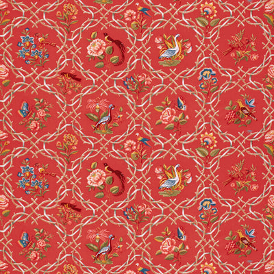 Serenata Cotton And Linen Print C fabric in ardinal color - pattern BR-79417.170.0 - by Brunschwig &amp; Fils