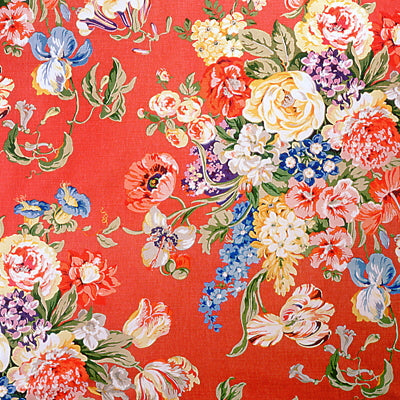 Hastings Bouquet fabric in red color - pattern BR-79481.166.0 - by Brunschwig &amp; Fils