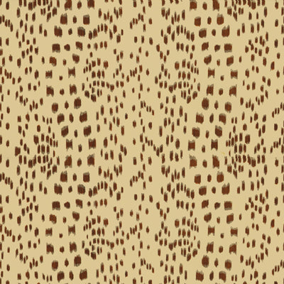Les Touches Cotton Print fabric in brown color - pattern BR-79585.874.0 - by Brunschwig &amp; Fils