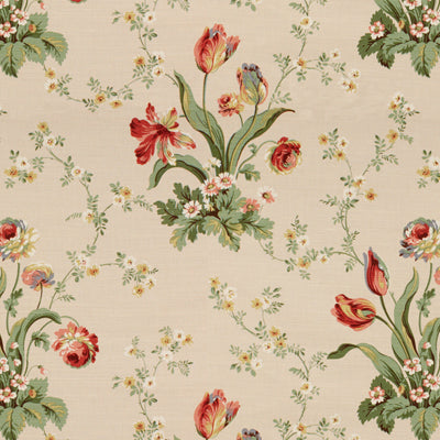 Ode To Spring Cotton &amp; Linen Print fabric in cream color - pattern BR-79599.015.0 - by Brunschwig &amp; Fils