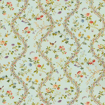 Silk Road Cotton Print fabric in opal color - pattern BR-79681.205.0 - by Brunschwig &amp; Fils