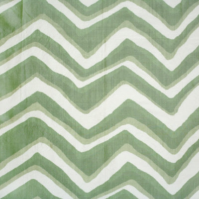 Chevron Bar Silk Warp Print fabric in leaf color - pattern BR-79785.432.0 - by Brunschwig &amp; Fils