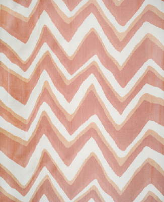 Chevron Bar Silk Warp Print fabric in coral color - pattern BR-79785.634.0 - by Brunschwig &amp; Fils