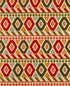 Uzbek Linen And Cotton Print fabric in poppy/green/coral color - pattern BR-79786.143.0 - by Brunschwig & Fils