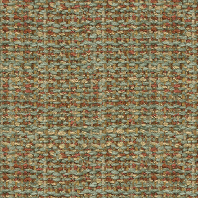 Boucle Texture fabric in jade/coral color - pattern BR-800041.M41.0 - by Brunschwig &amp; Fils