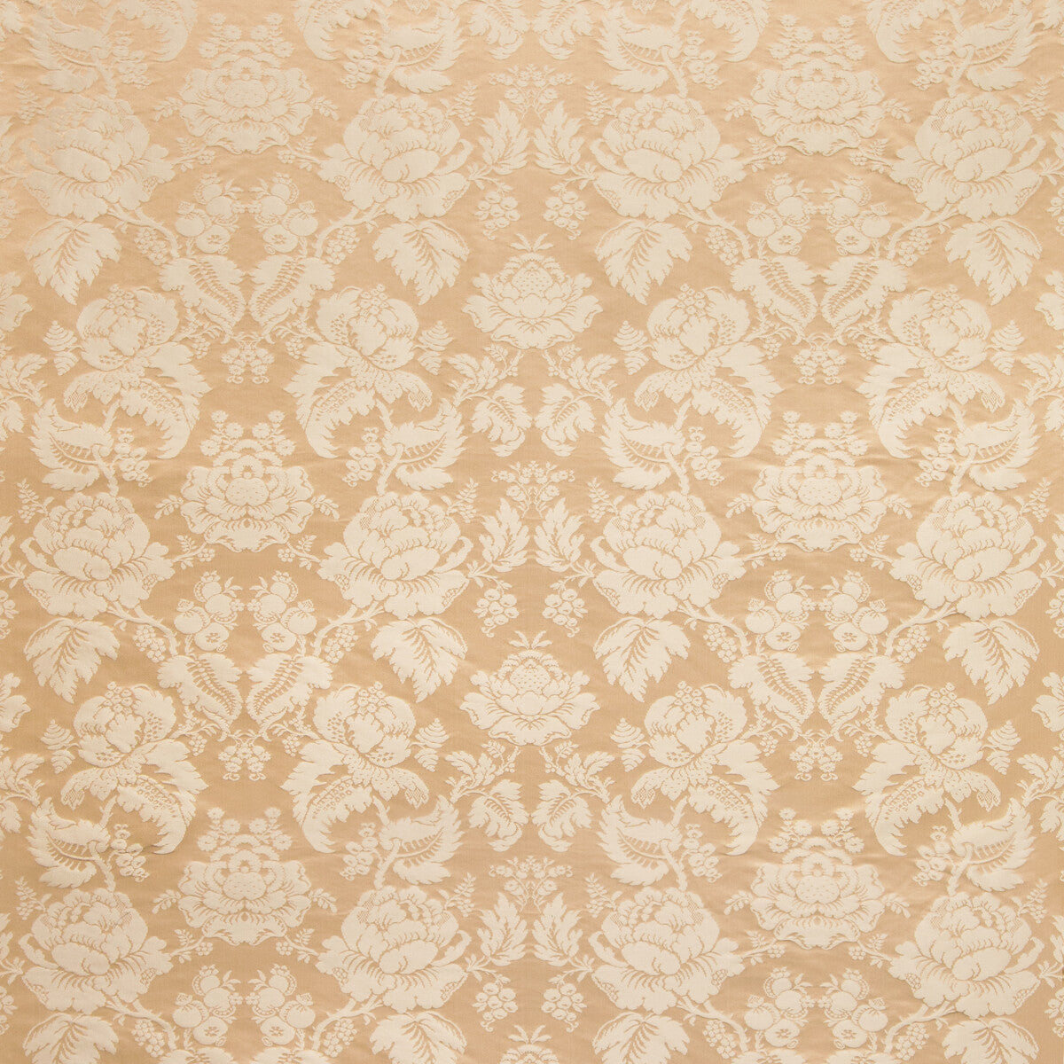 Moulins Damask fabric in sand color - pattern BR-81035.1116.0 - by Brunschwig &amp; Fils