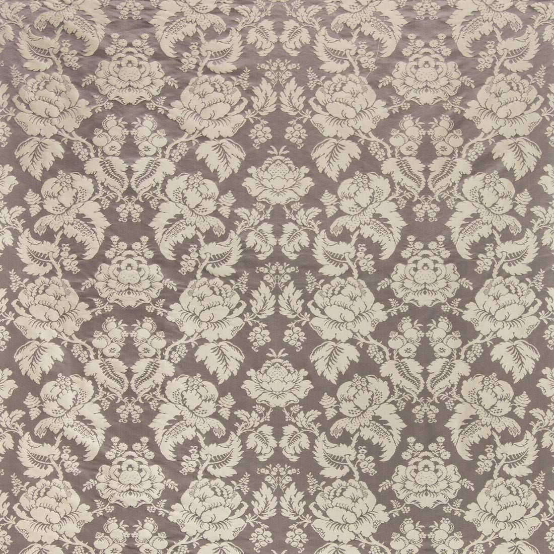 Moulins Damask fabric in charcoal color - pattern BR-81035.21.0 - by Brunschwig &amp; Fils
