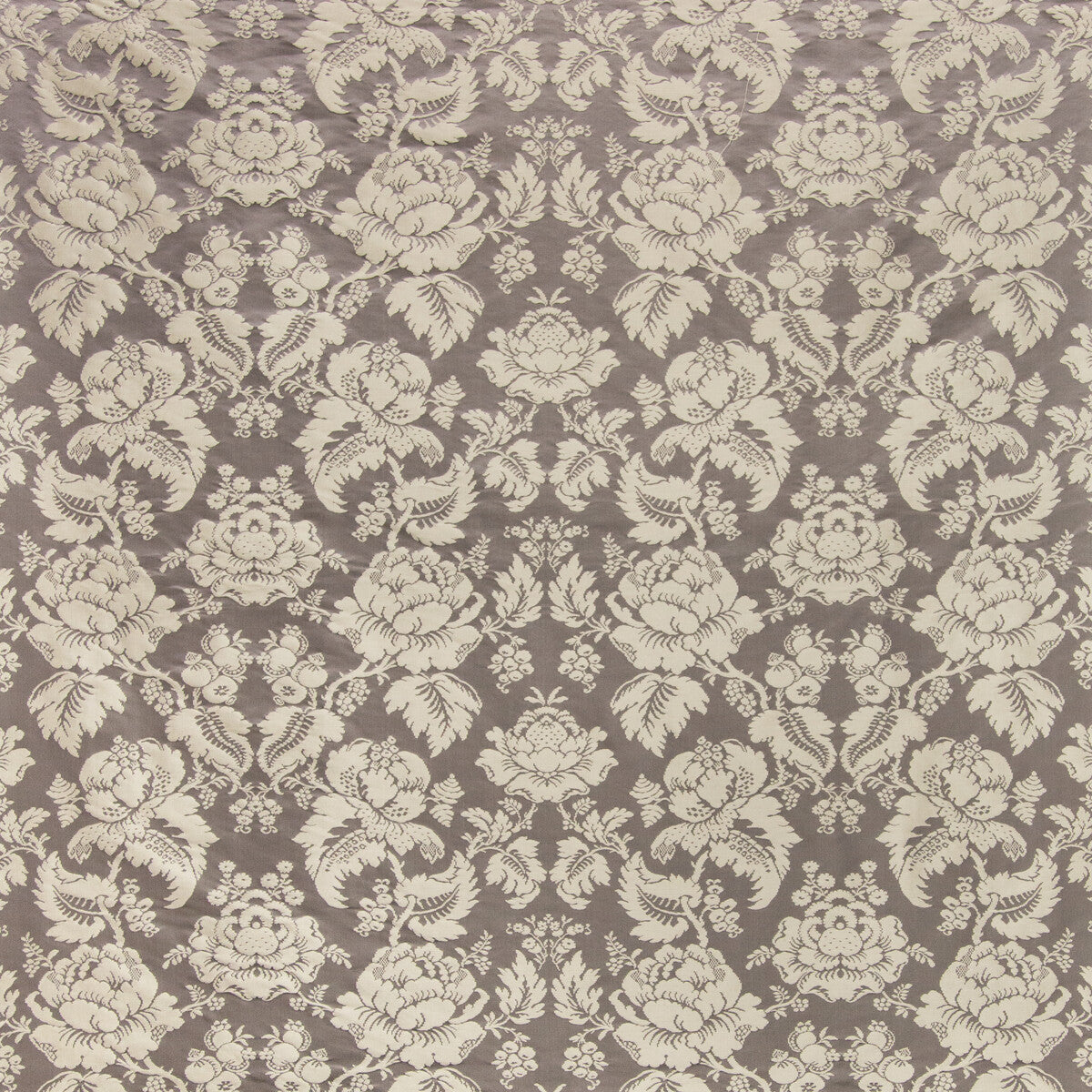 Moulins Damask fabric in charcoal color - pattern BR-81035.21.0 - by Brunschwig &amp; Fils