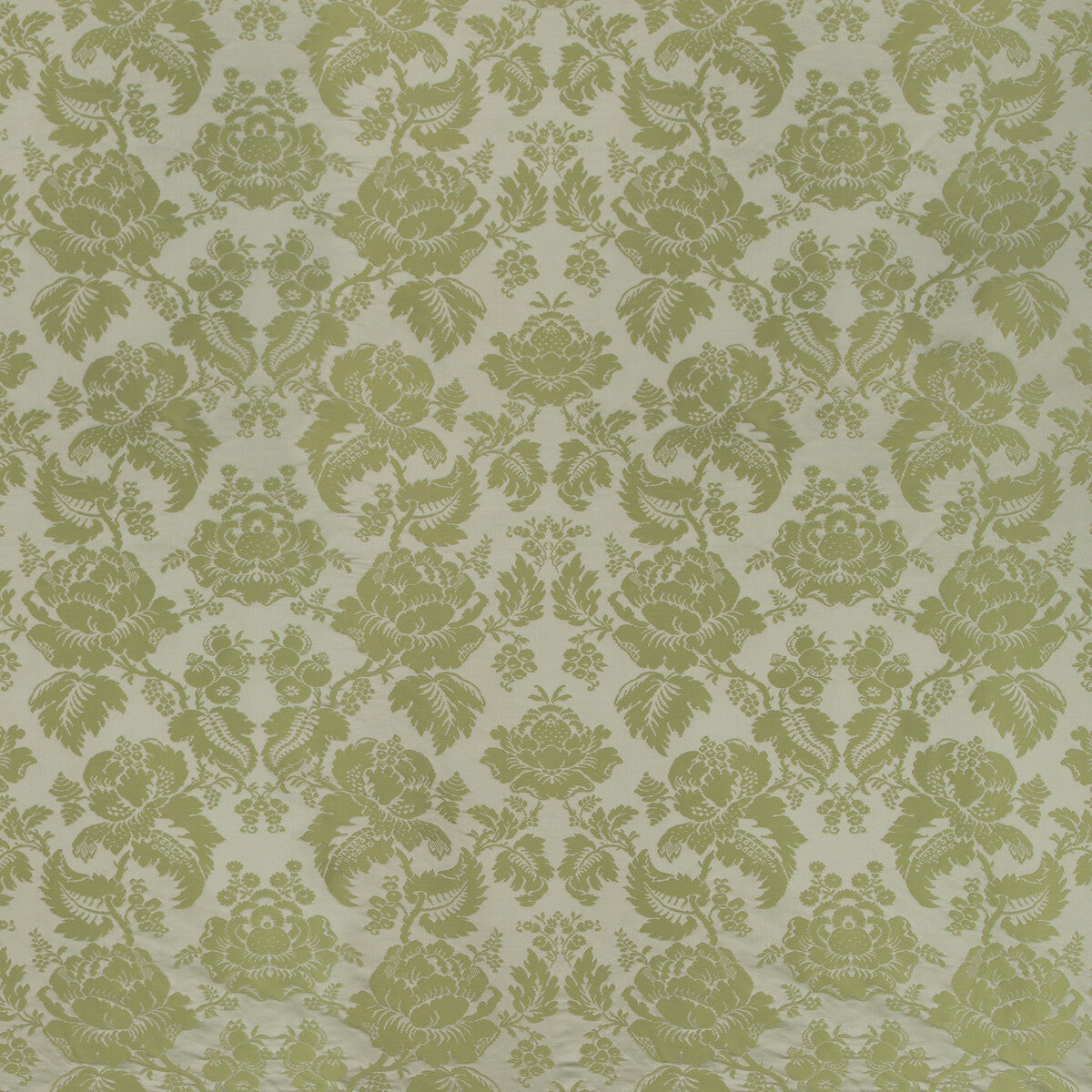 Moulins Damask fabric in lichen color - pattern BR-81035.311.0 - by Brunschwig &amp; Fils