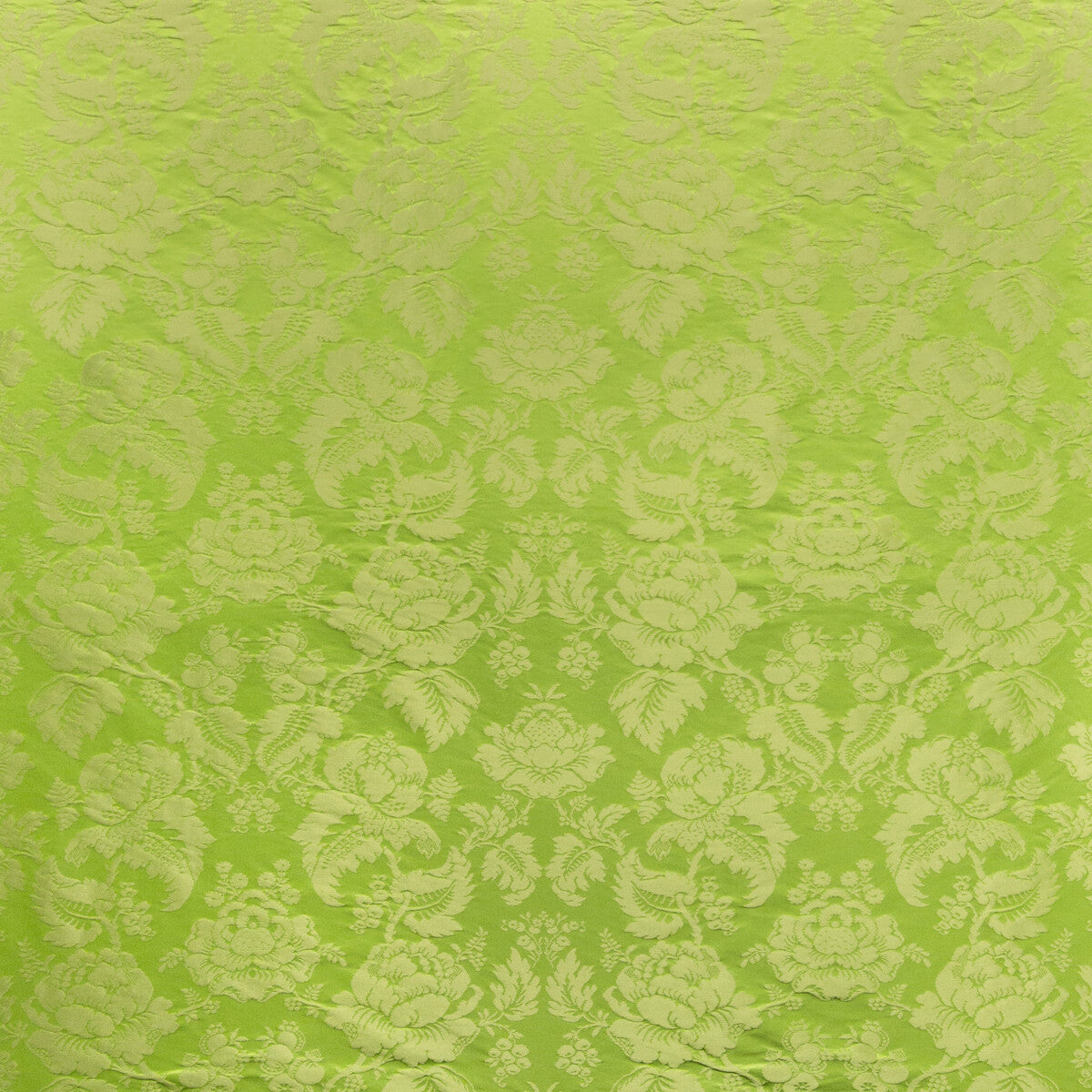Moulins Damask fabric in green color - pattern BR-81035.33.0 - by Brunschwig &amp; Fils