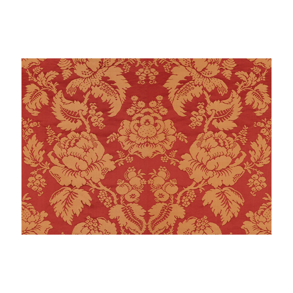 Moulins Damask fabric in rouge/ivoire color - pattern BR-81035.O.0 - by Brunschwig &amp; Fils