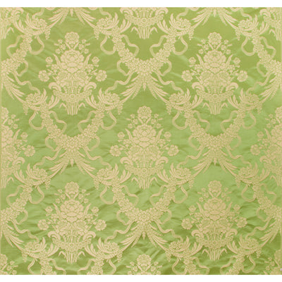Charlieu Lampas fabric in vert/ivoire color - pattern BR-81036.M.0 - by Brunschwig &amp; Fils