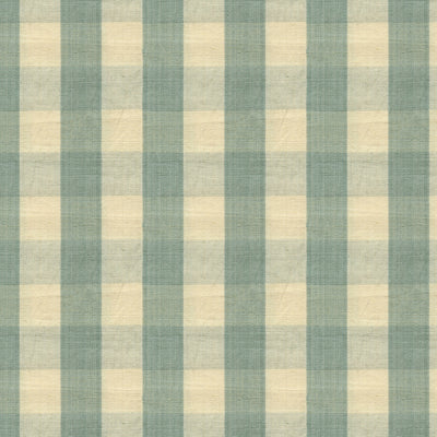 Carsten Check fabric in pale blue and cream color - pattern BR-89149.M20.0 - by Brunschwig &amp; Fils