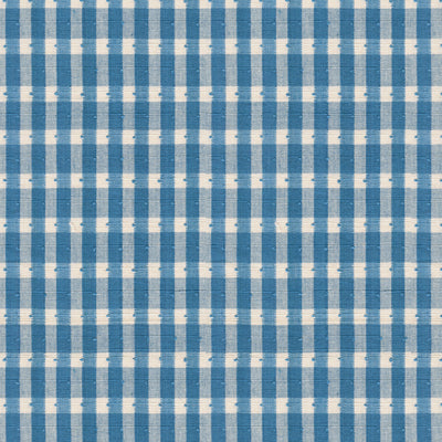 Halsey Cotton Check fabric in oxford blue color - pattern BR-89505.244.0 - by Brunschwig &amp; Fils