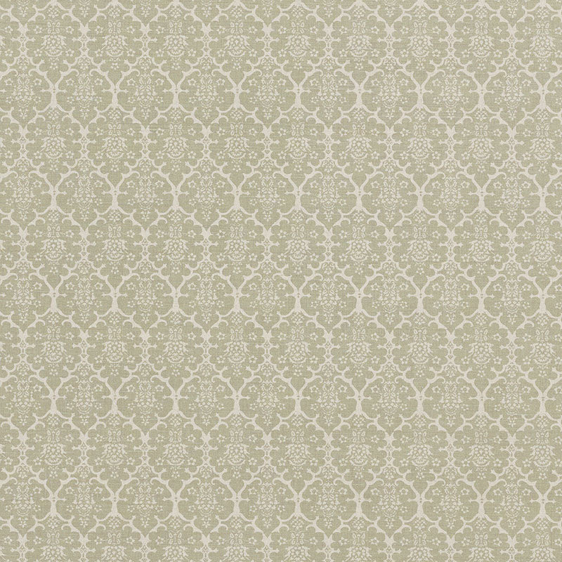 Burley fabric in sage color - pattern number BURL006 - by Schumacher in the Veere Grenney I collection