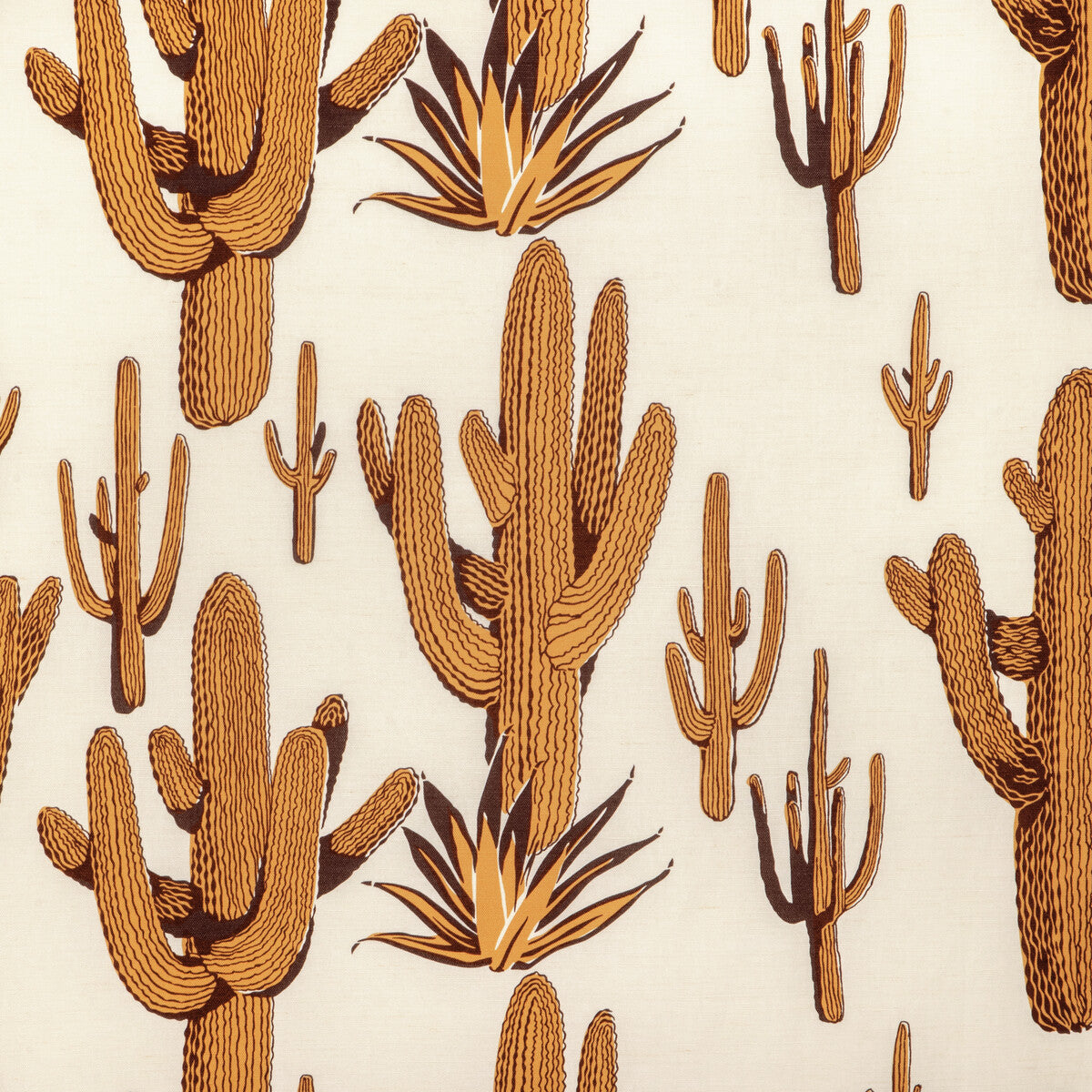 Cacti Land fabric in saffron color - pattern number CACTI LAND.404.0 - by Kravet Couture in the Harwood Steiger collection