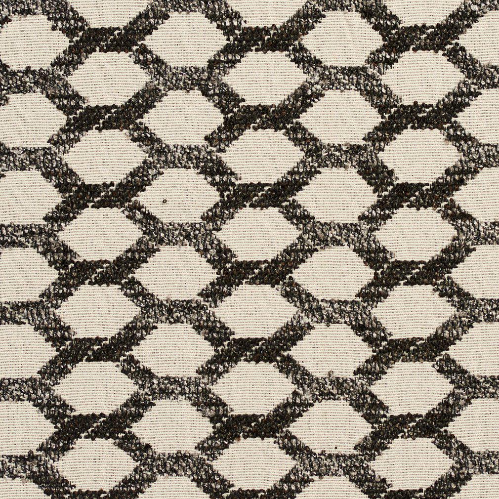 Braided Links fabric in black and white color - pattern number CB700-251 - by Charlotte in the Black &amp; White collection