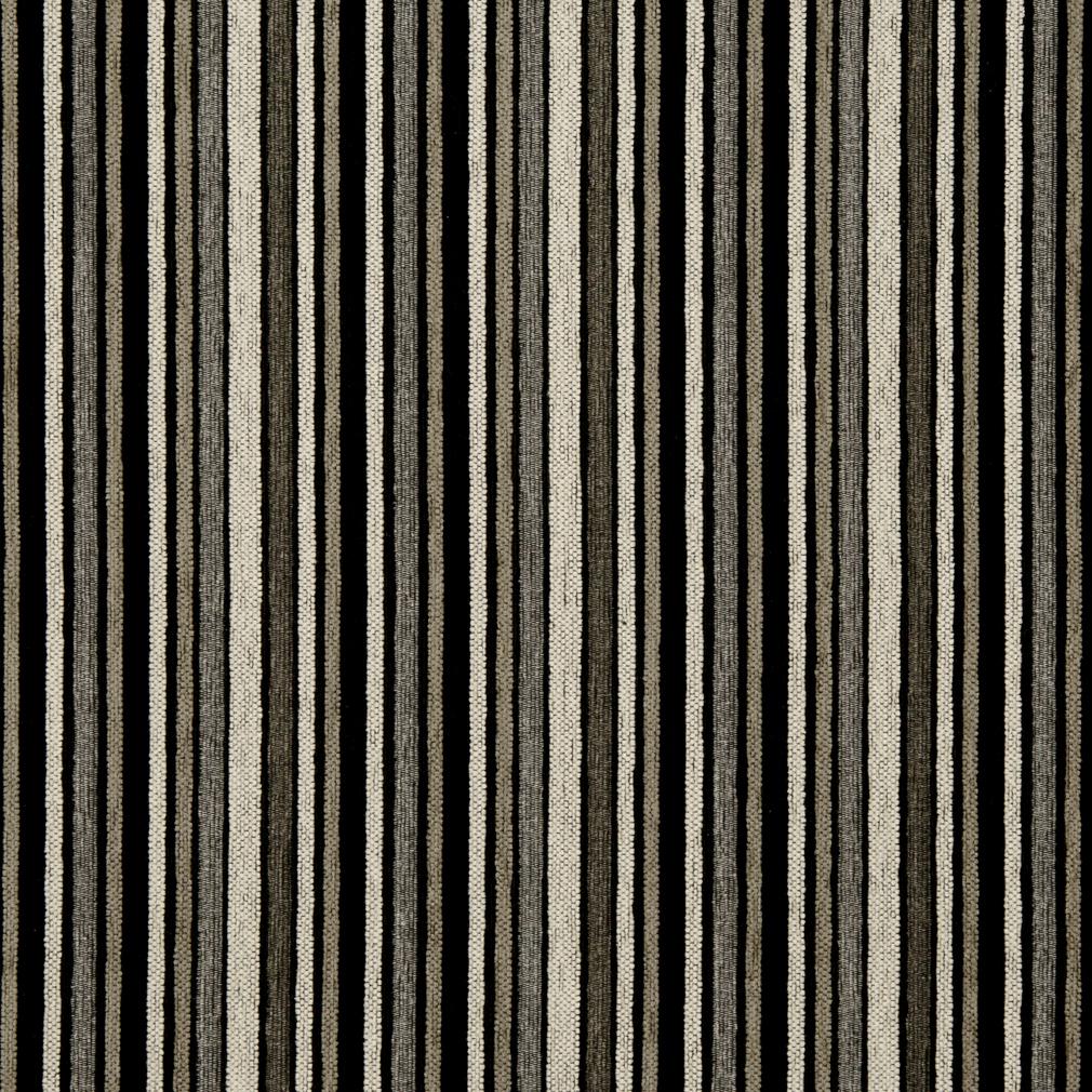 Striped fabric in black white grey color - pattern number CB700-252 - by Charlotte in the Black &amp; White collection