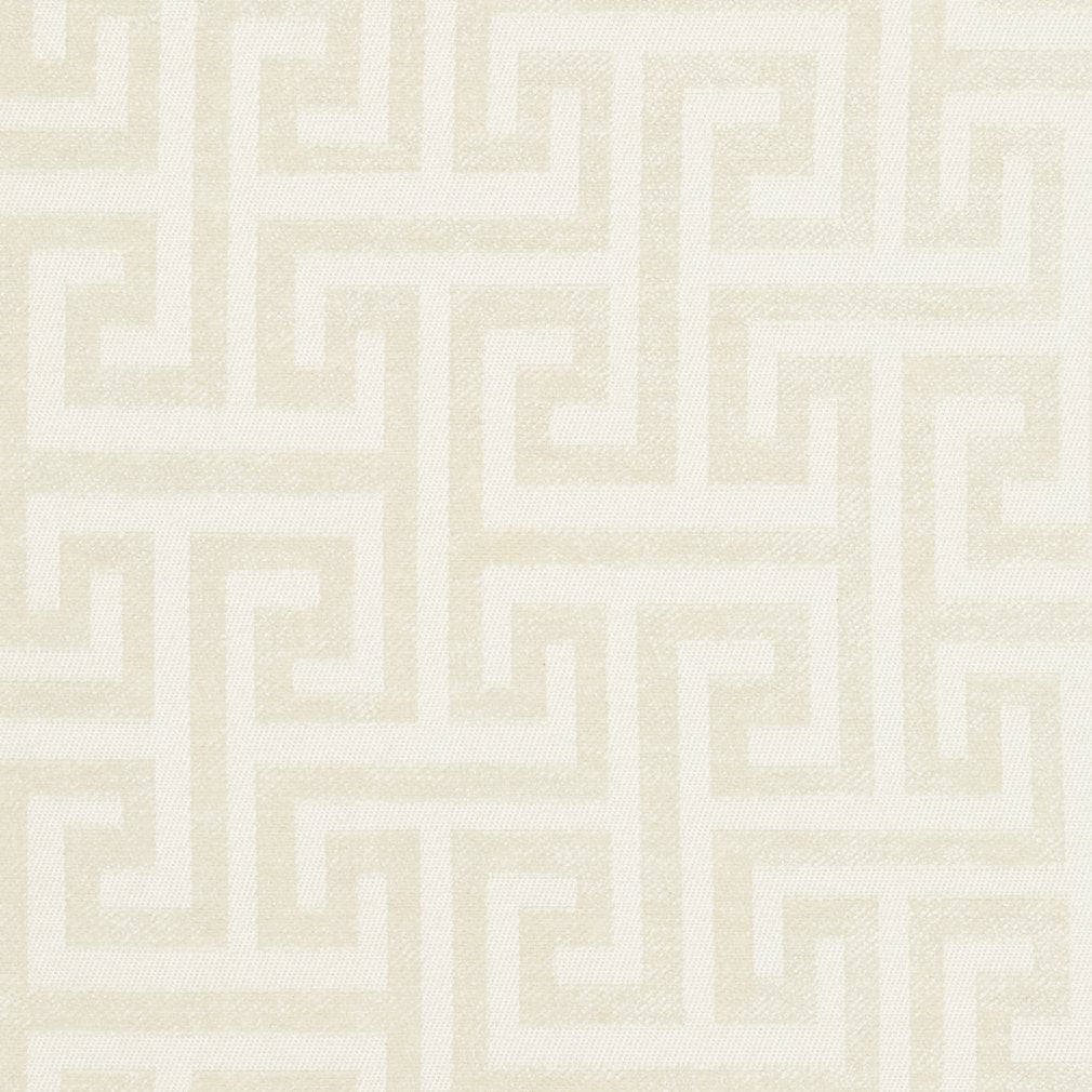 Greek Key fabric in off white color - pattern number CB800-118 - by Charlotte in the Black &amp; White collection