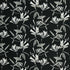 Floral fabric in black color - pattern number CB800-130 - by Charlotte in the Black & White collection