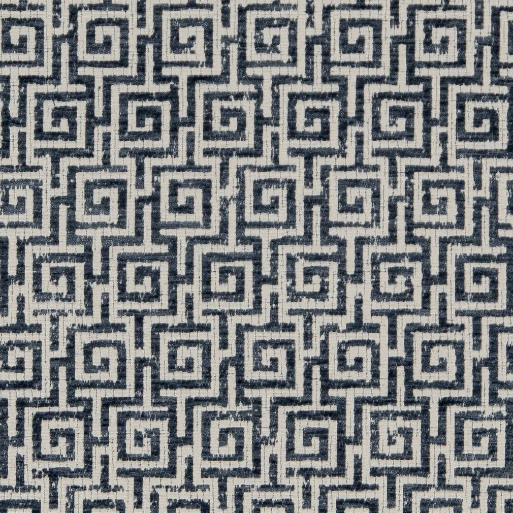 Greek Key fabric in blue color - pattern number CB800-251 - by Charlotte in the Blue Green and Teal collection