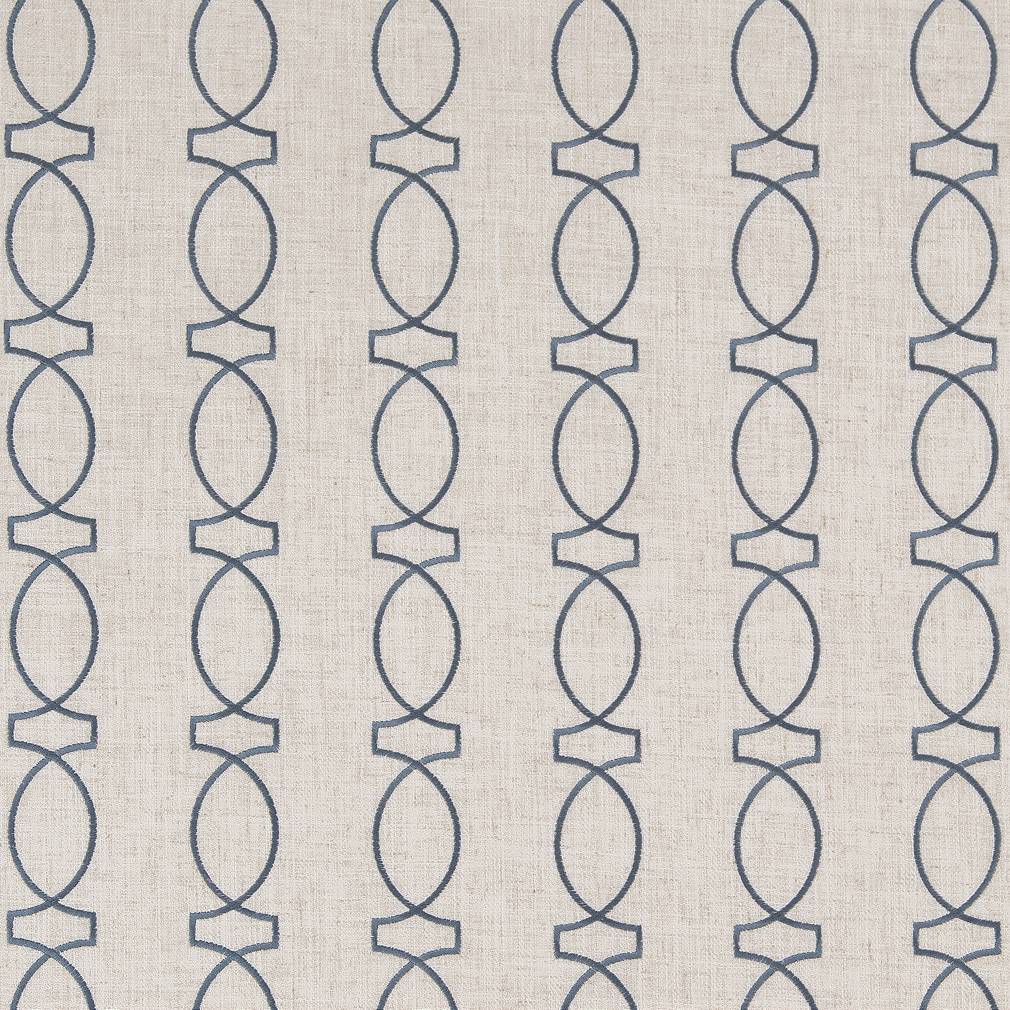 Geometric Trellis fabric in blue color - pattern number CB900-41 - by Charlotte in the Blue Green and Teal collection