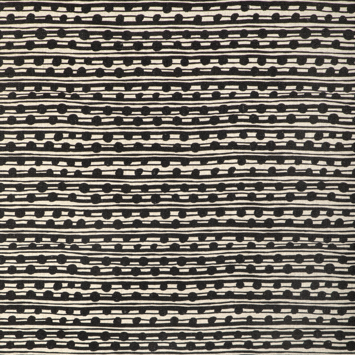 Gamal fabric in black natural color - pattern number CCF-2314.8116.0 - by Caroline Cecil Textiles in the Origins collection