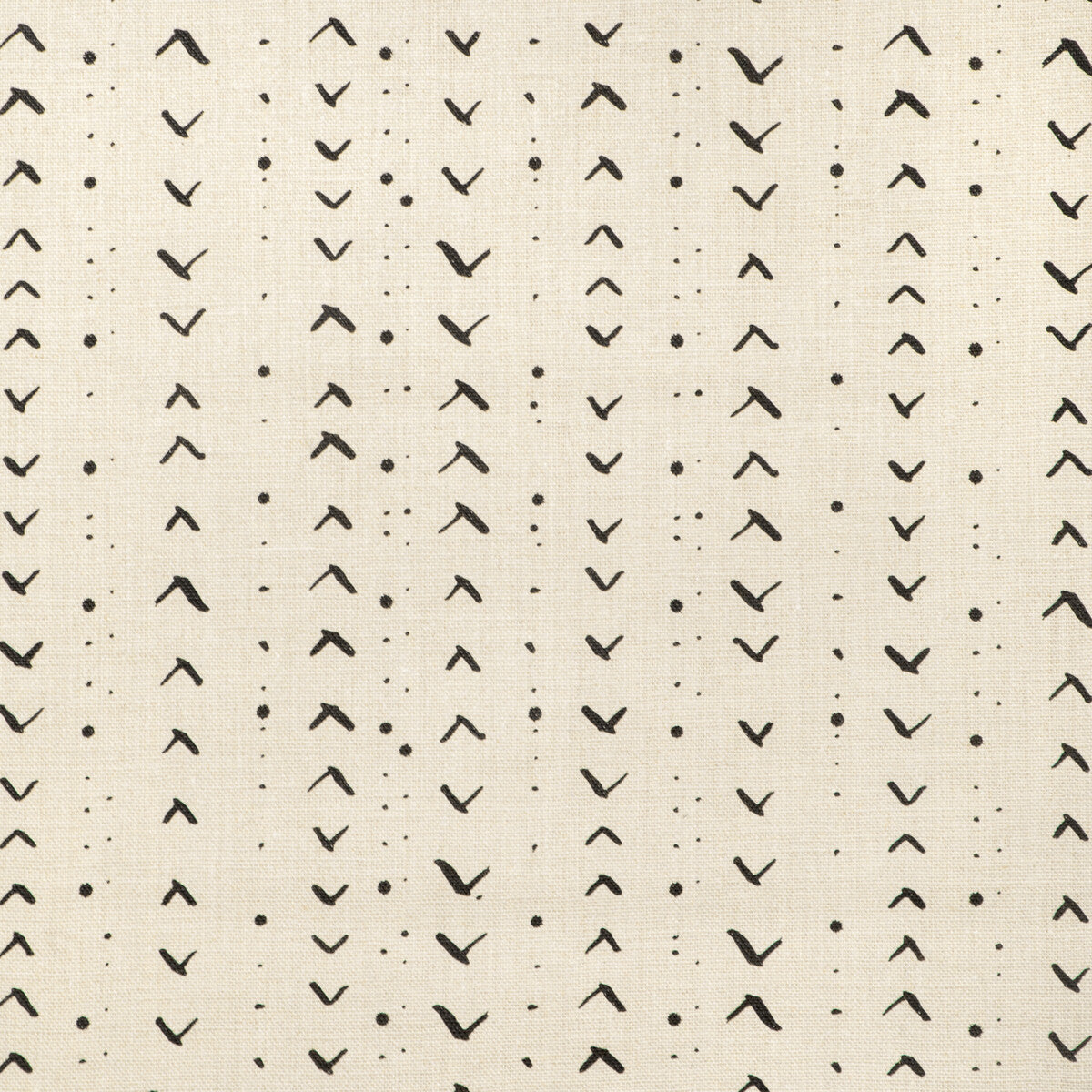 Titik fabric in black natural color - pattern number CCF-2342.8116.0 - by Caroline Cecil Textiles in the Origins collection