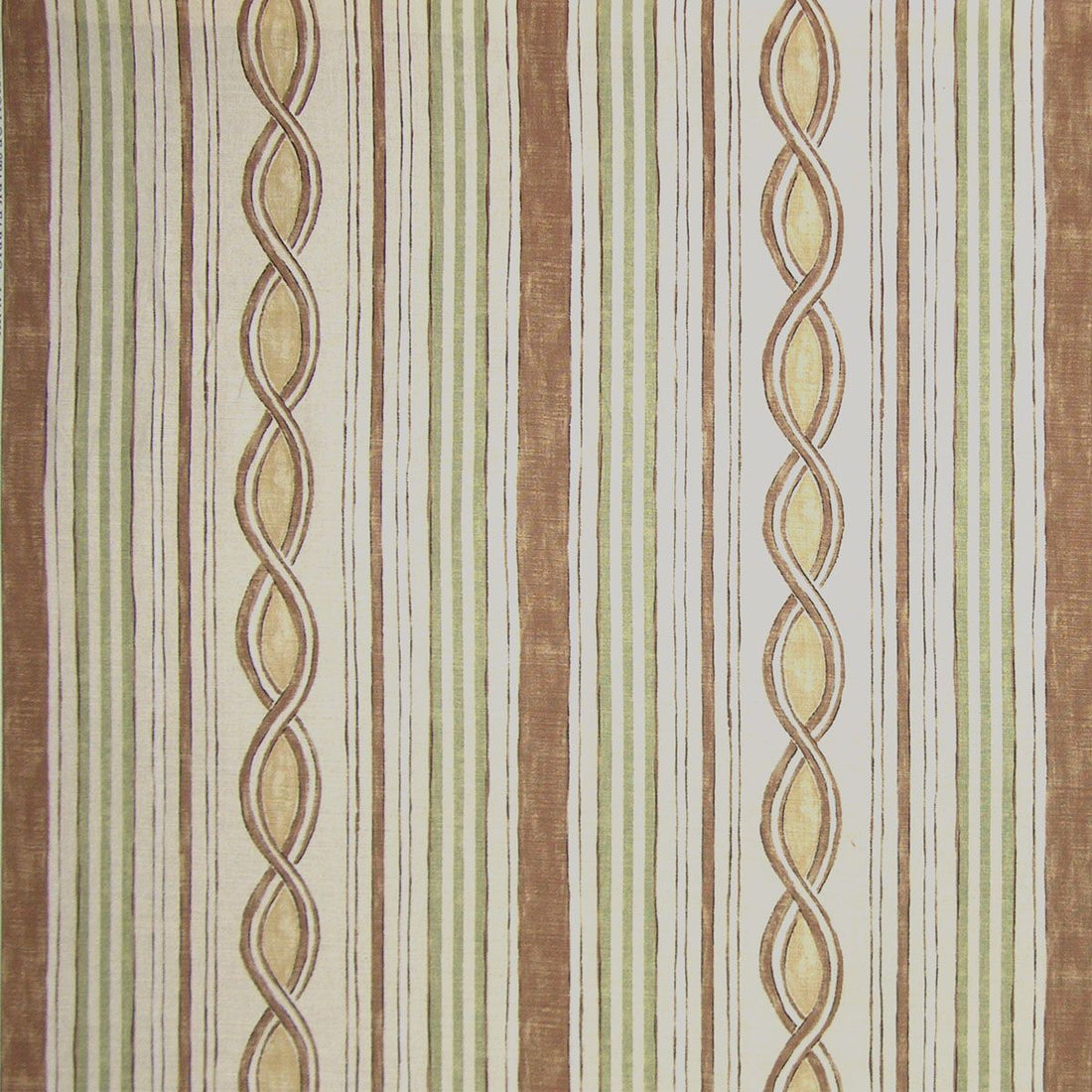 Grafton Stripe fabric in brown green color - pattern number CN 0003AL03 - by Scalamandre in the Old World Weavers collection