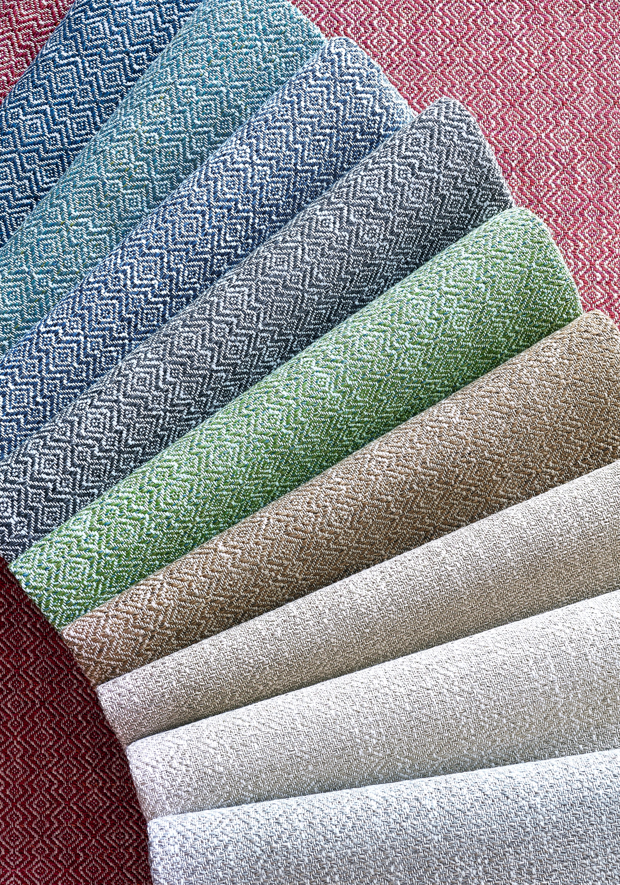 Thibaut fabric sample of Kingsley fabric in bark color - pattern number W74066