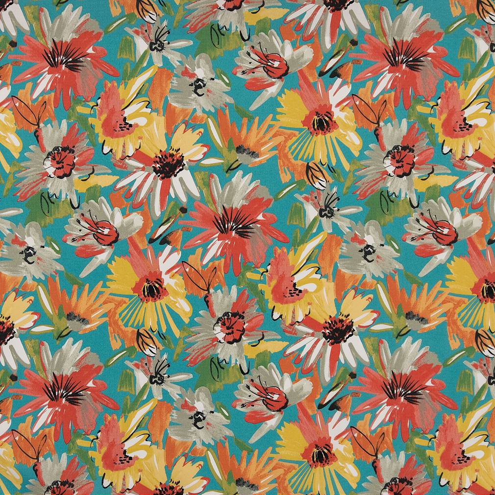 Flowers fabric in newport color - pattern number D1657 - by Charlotte in the All Seasons collection