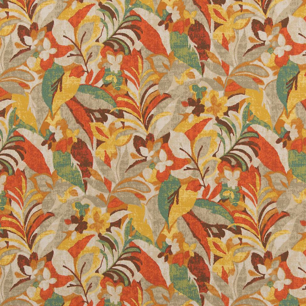 Botanical fabric in cozumel color - pattern number D1682 - by Charlotte in the All Seasons collection