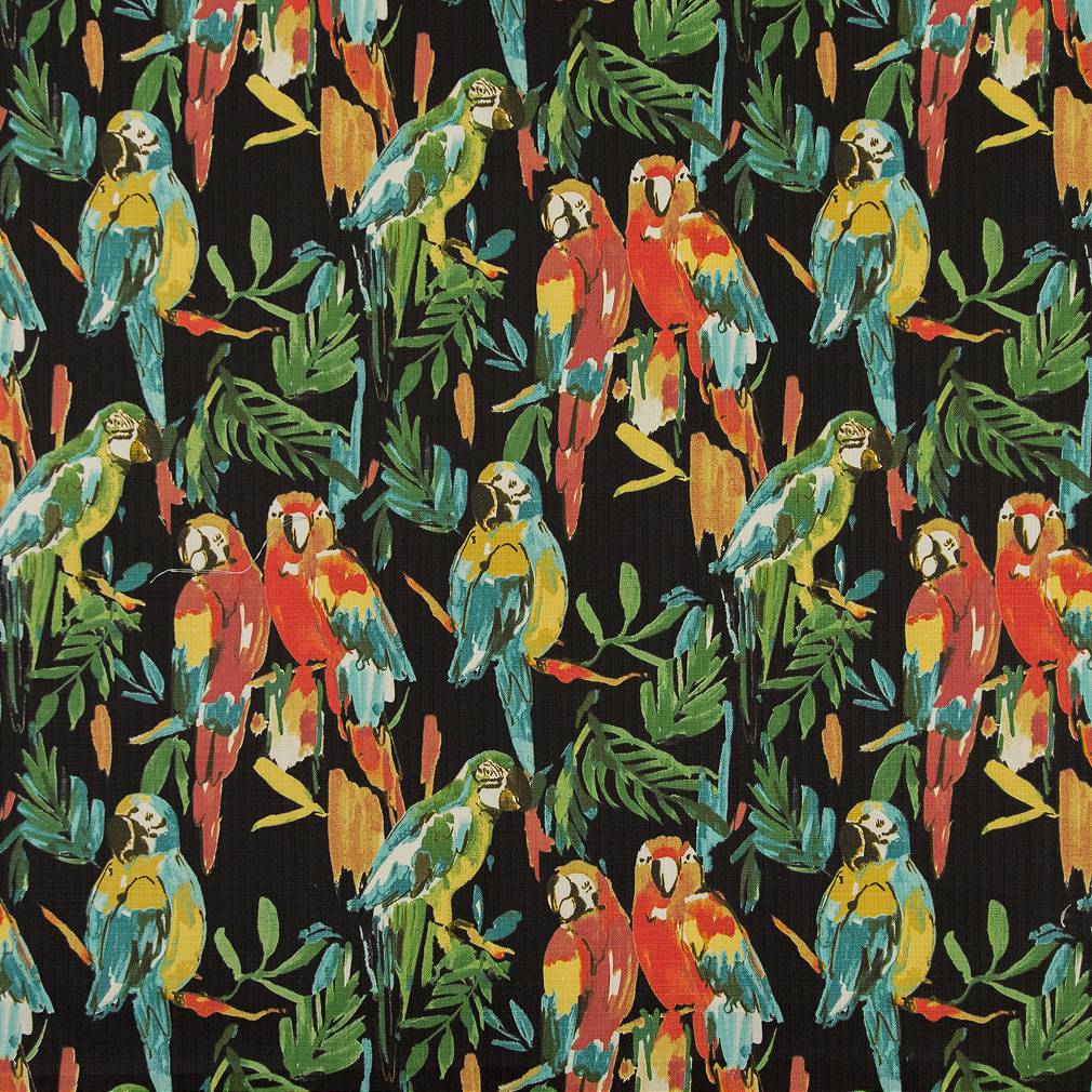 Parrots fabric in tahiti color - pattern number D1684 - by Charlotte in the All Seasons collection