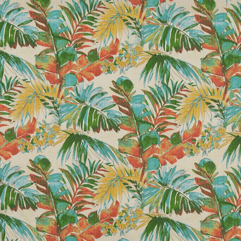 Tropical Plants fabric in aruba color - pattern number D1688 - by Charlotte in the All Seasons collection