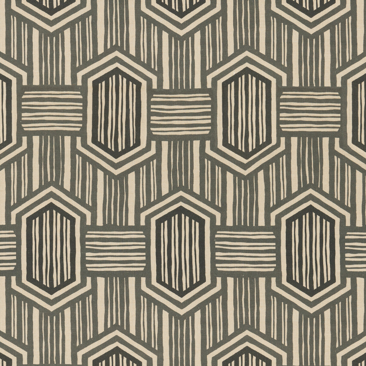 Nala fabric in charcoal color - pattern ED75037.2.0 - by Threads in the Nala Prints collection